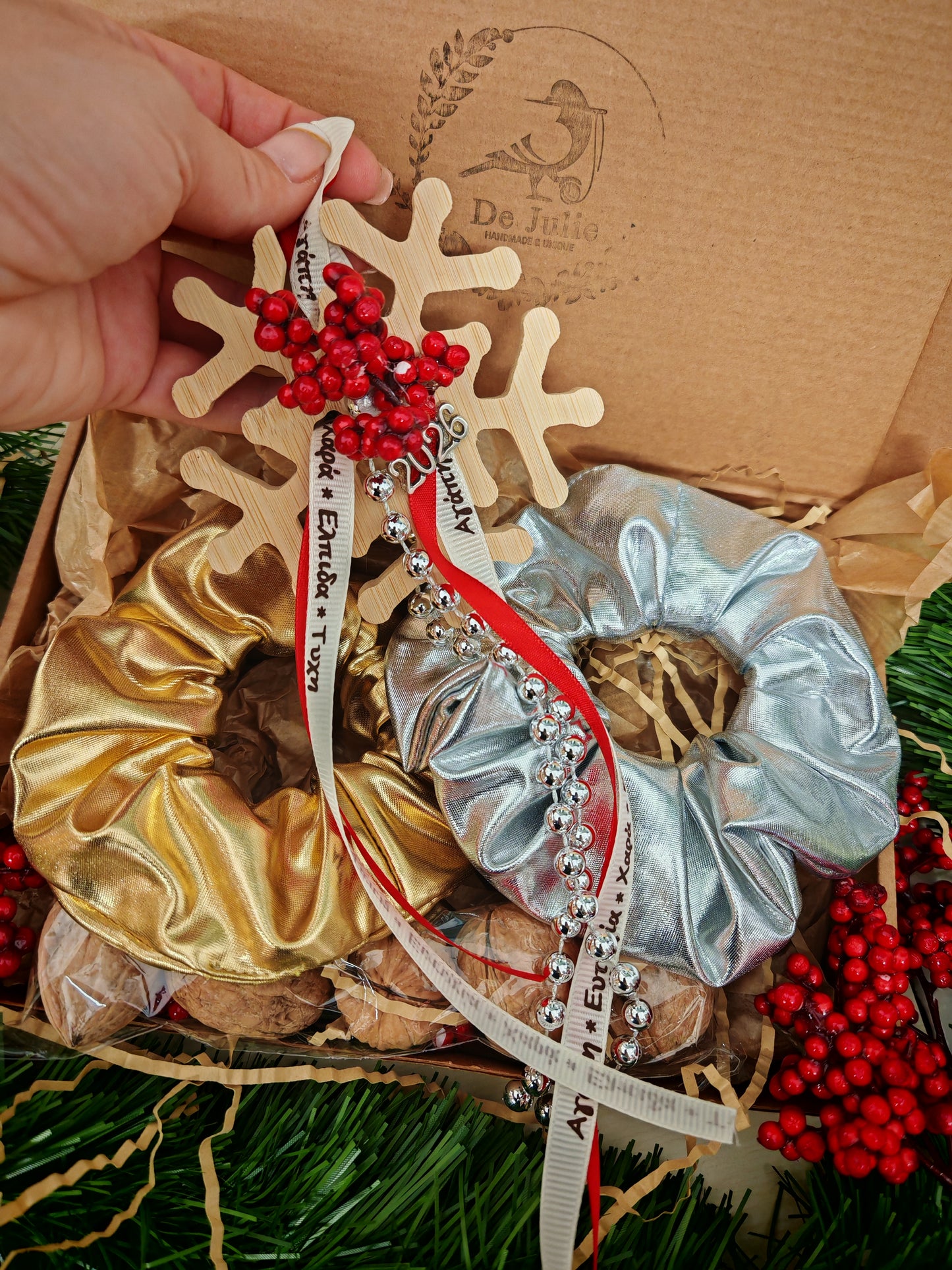 Gold & Silver - hair scrunchies