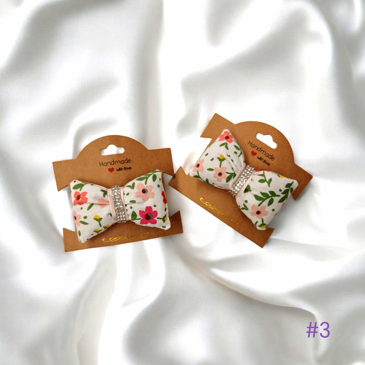 Σετ Φιογκάκια Μαλλιών – white Floral