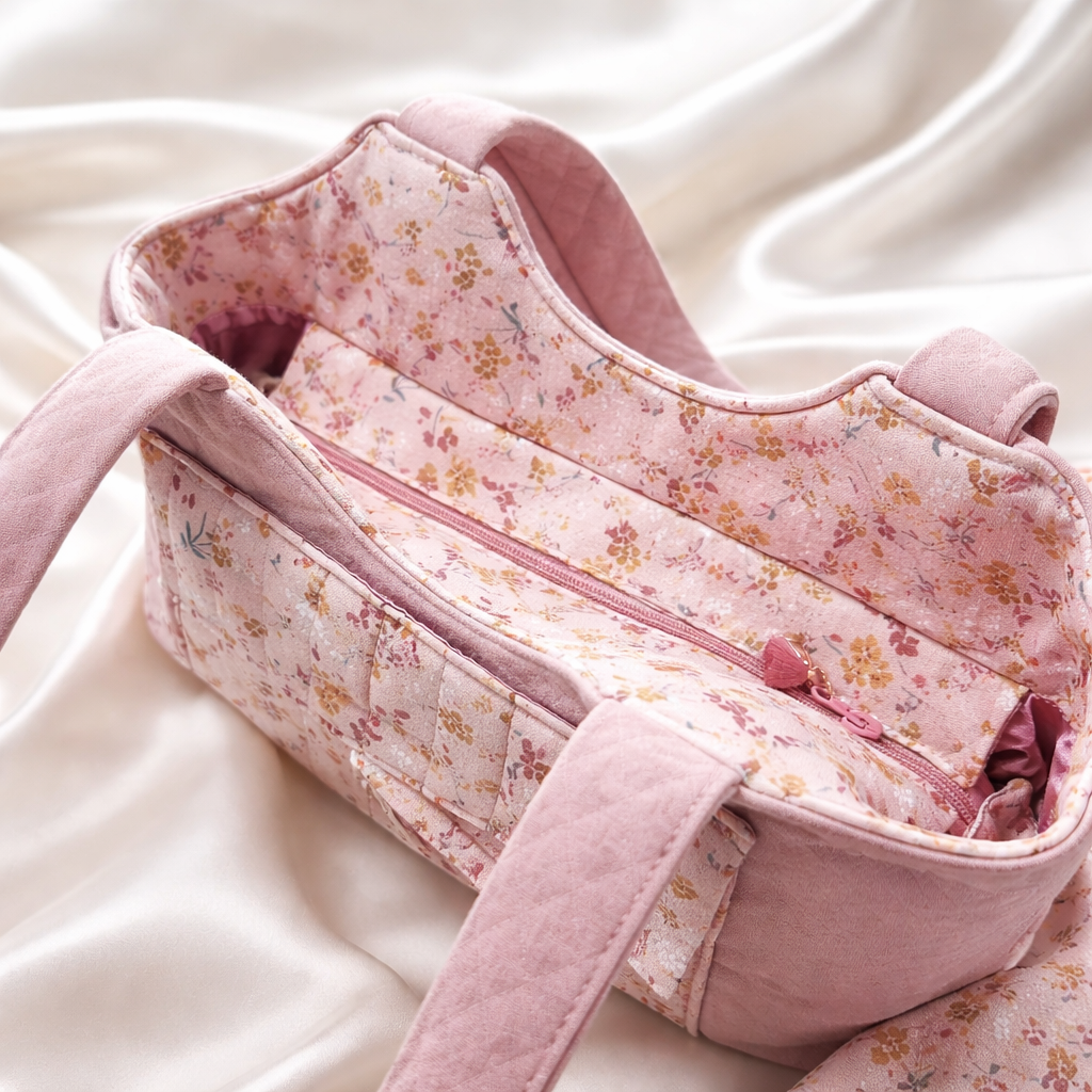 ÉLISE Quilted Handbag – Blush