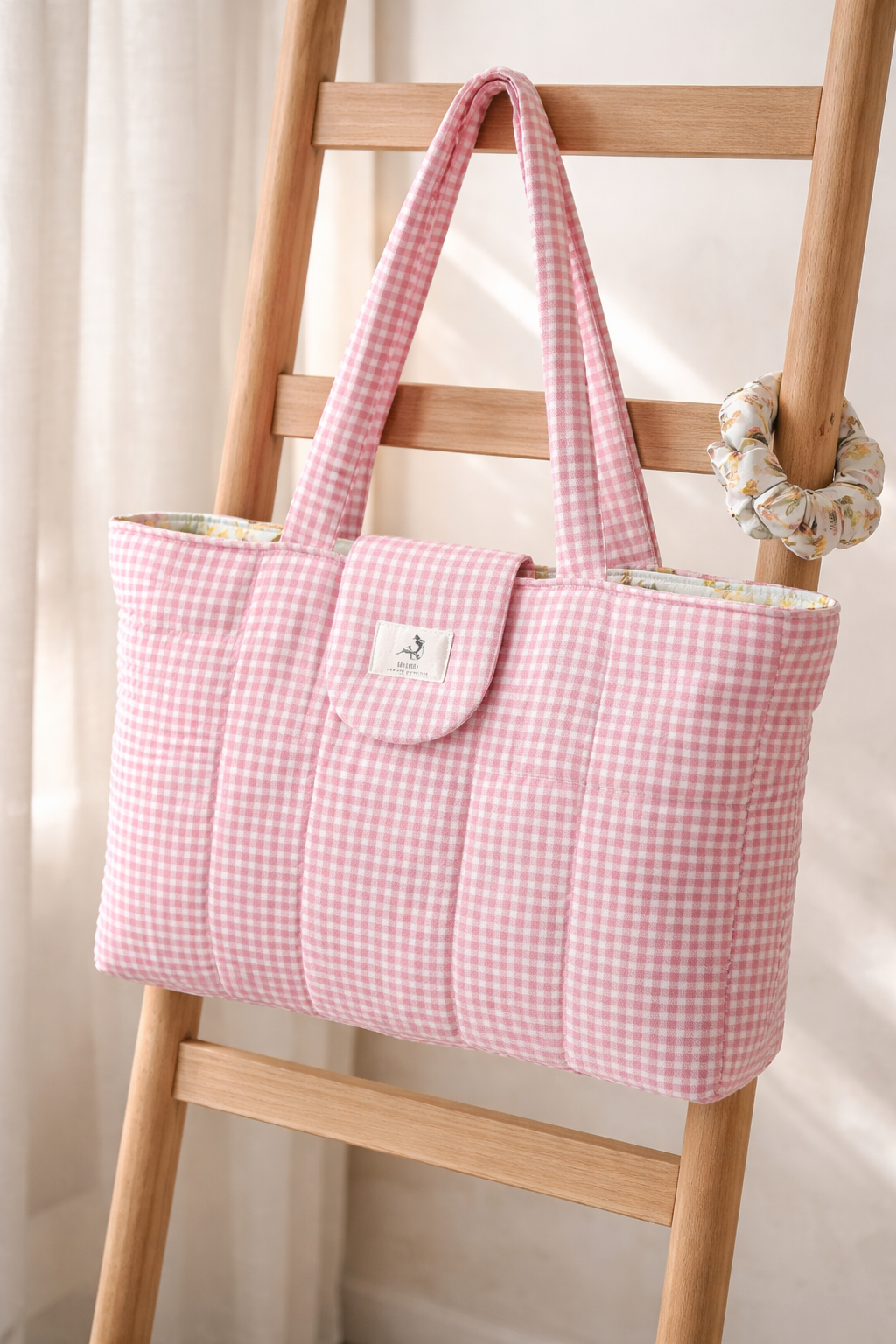 ROSALIE GARDEN Tote Bag – Pink Gingham