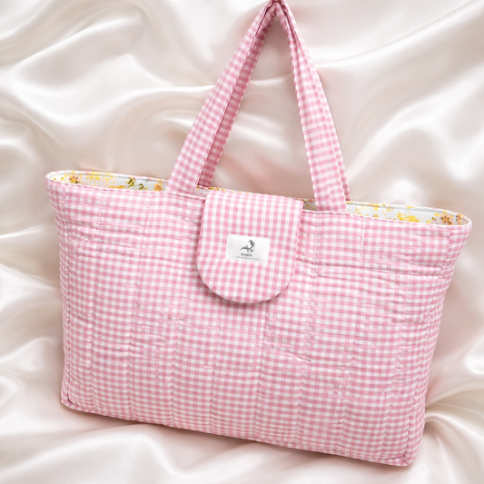 ROSALIE GARDEN Tote Bag – Pink Gingham