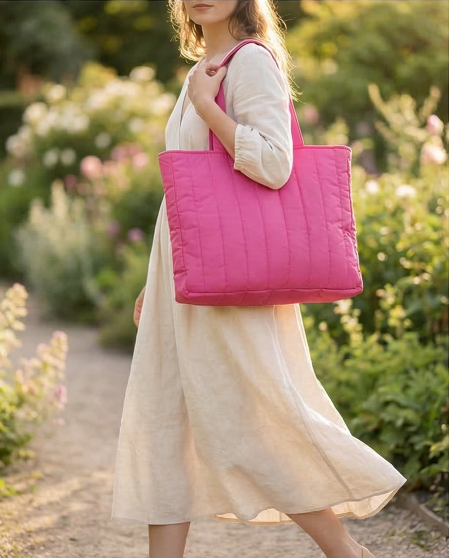Pink Garden Tote – Fuchsia Edition