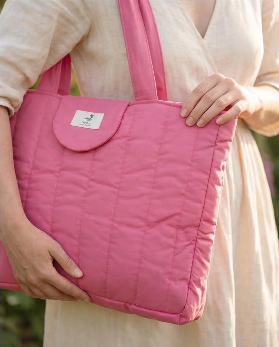 Pink Garden Tote – Fuchsia Edition