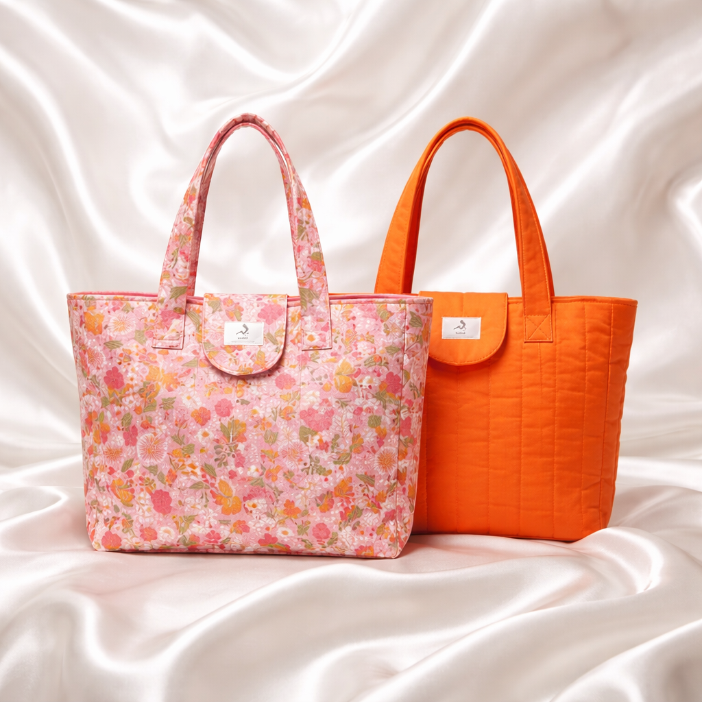 Pink Garden Tote – Orange Edition