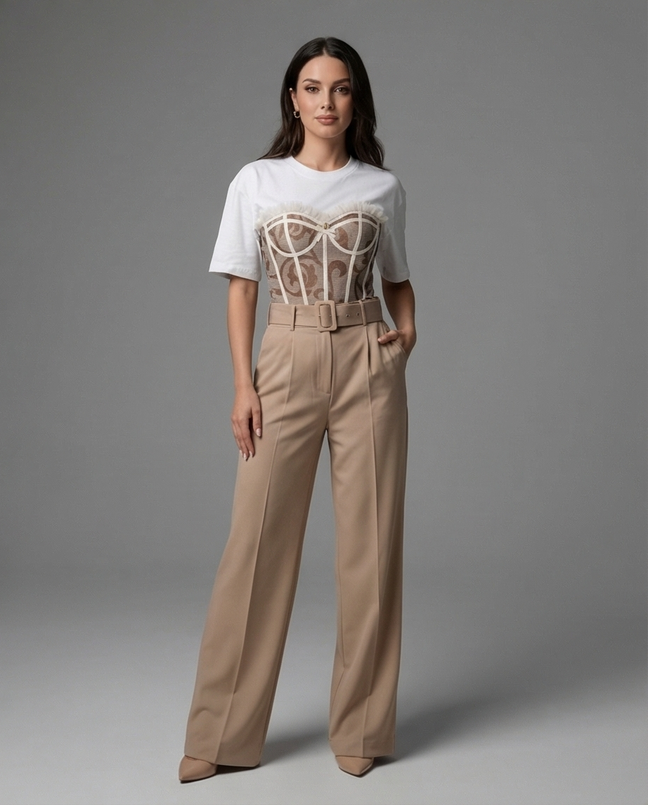 Ivory Muse Corset T-Shirt