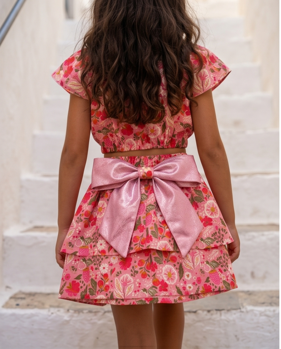 Pink & Mint Garden Princess- skirt Sets