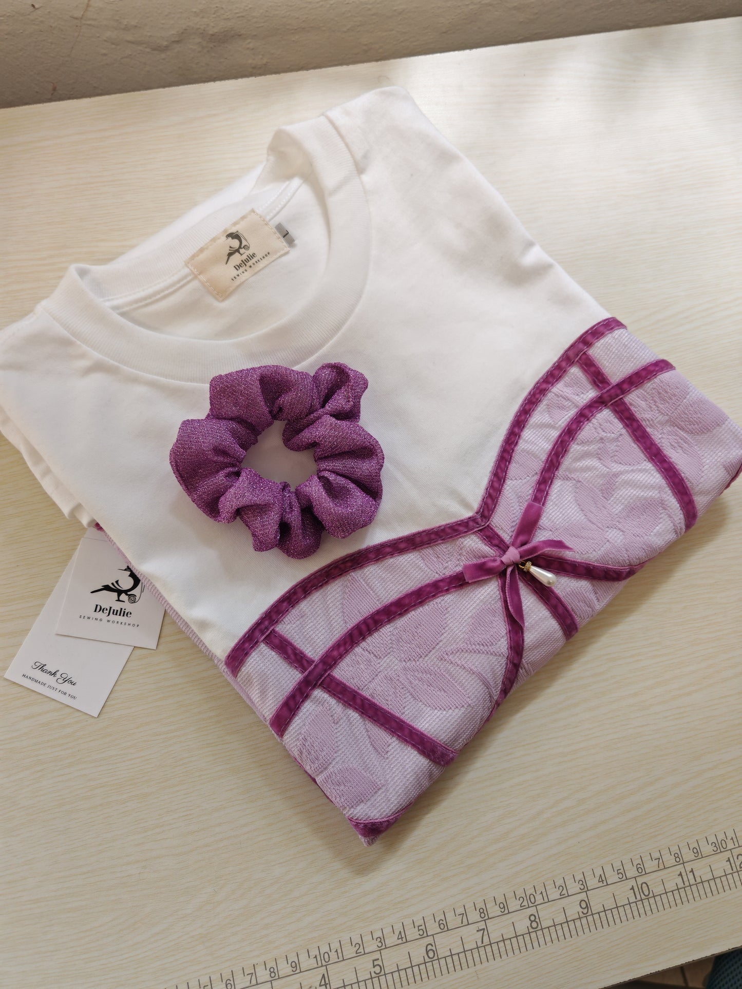 Corset Lace T-Shirt – Midnight Plum
