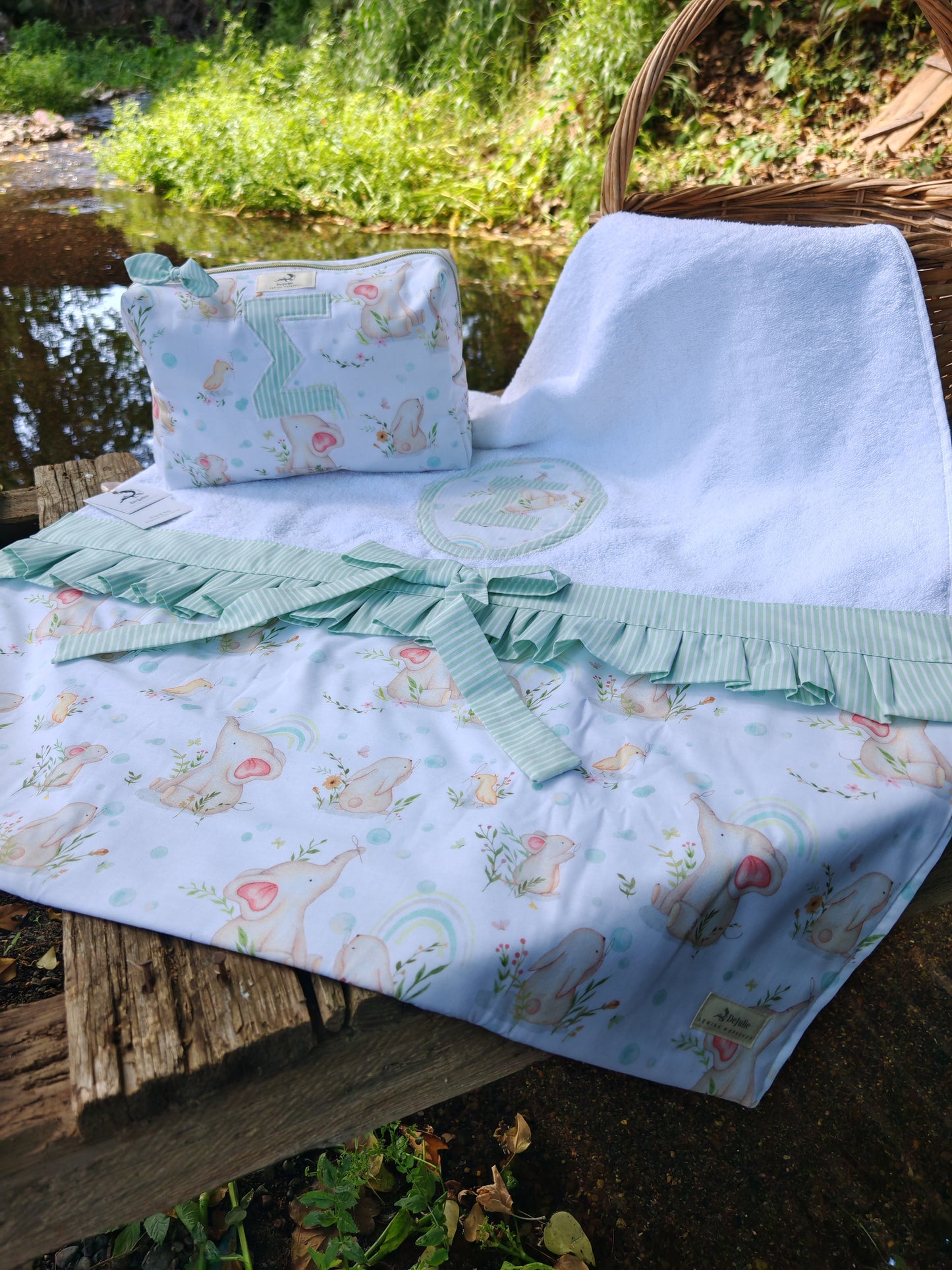 Mint Elephant Baby Set