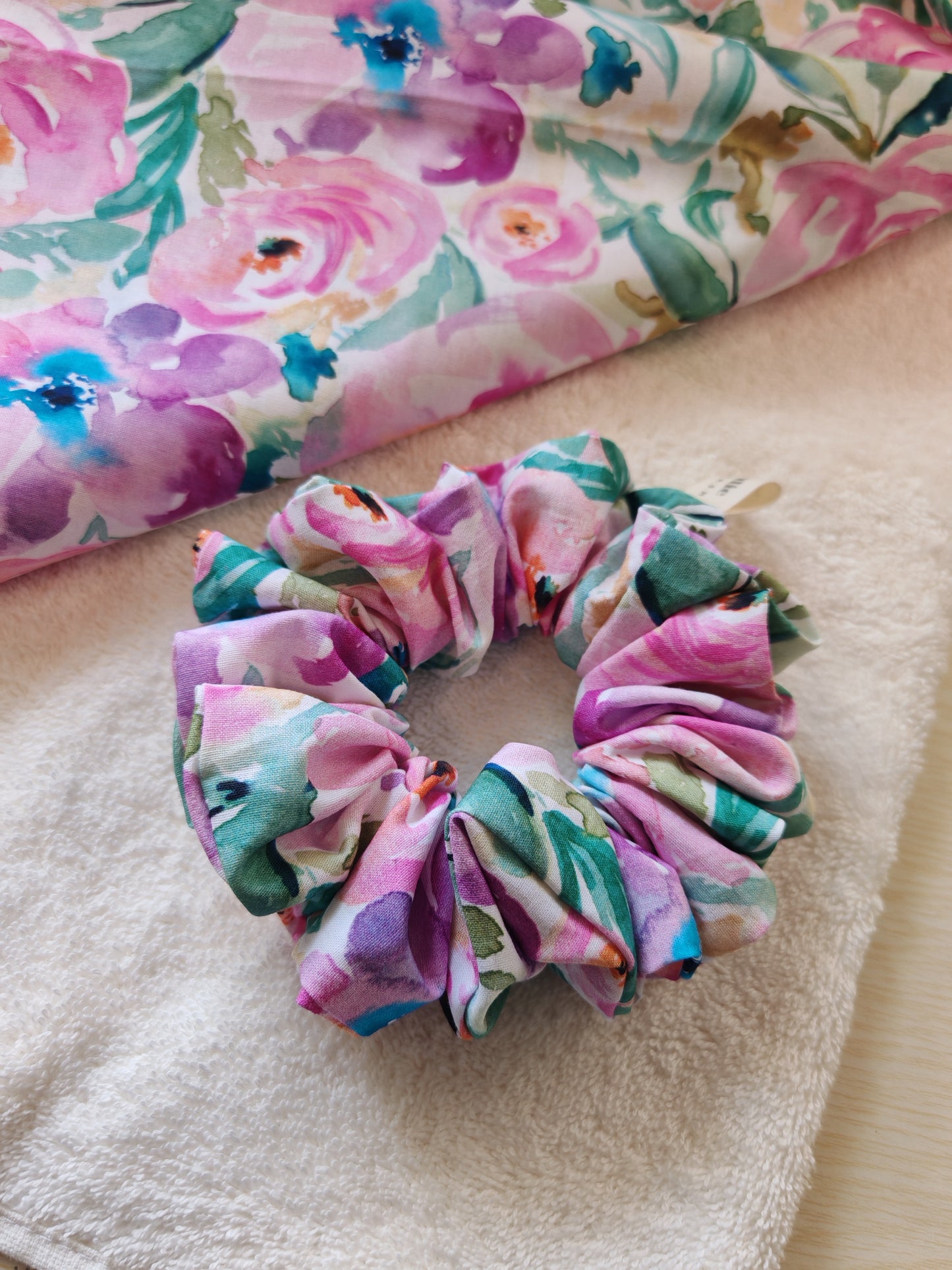 Scrunchies Μαλλιών - Floral Pink