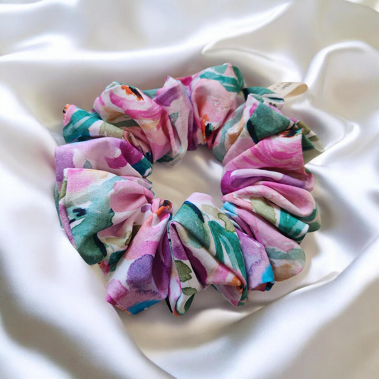 Scrunchies Μαλλιών - Floral Pink