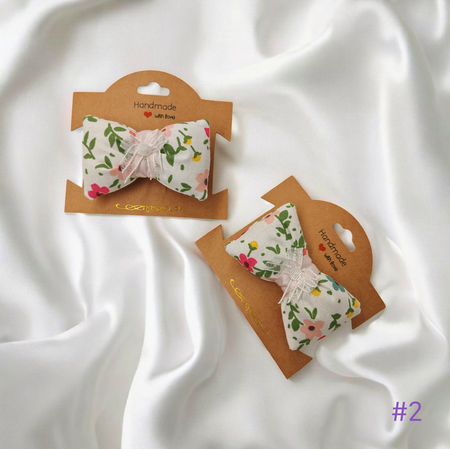 Σετ Φιογκάκια Μαλλιών – white Floral