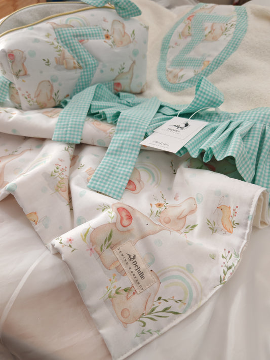 Mint Elephant Baby Set