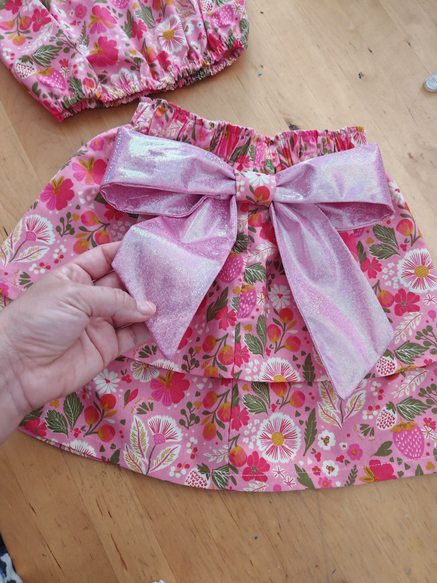 Pink & Mint Garden Princess- skirt Sets