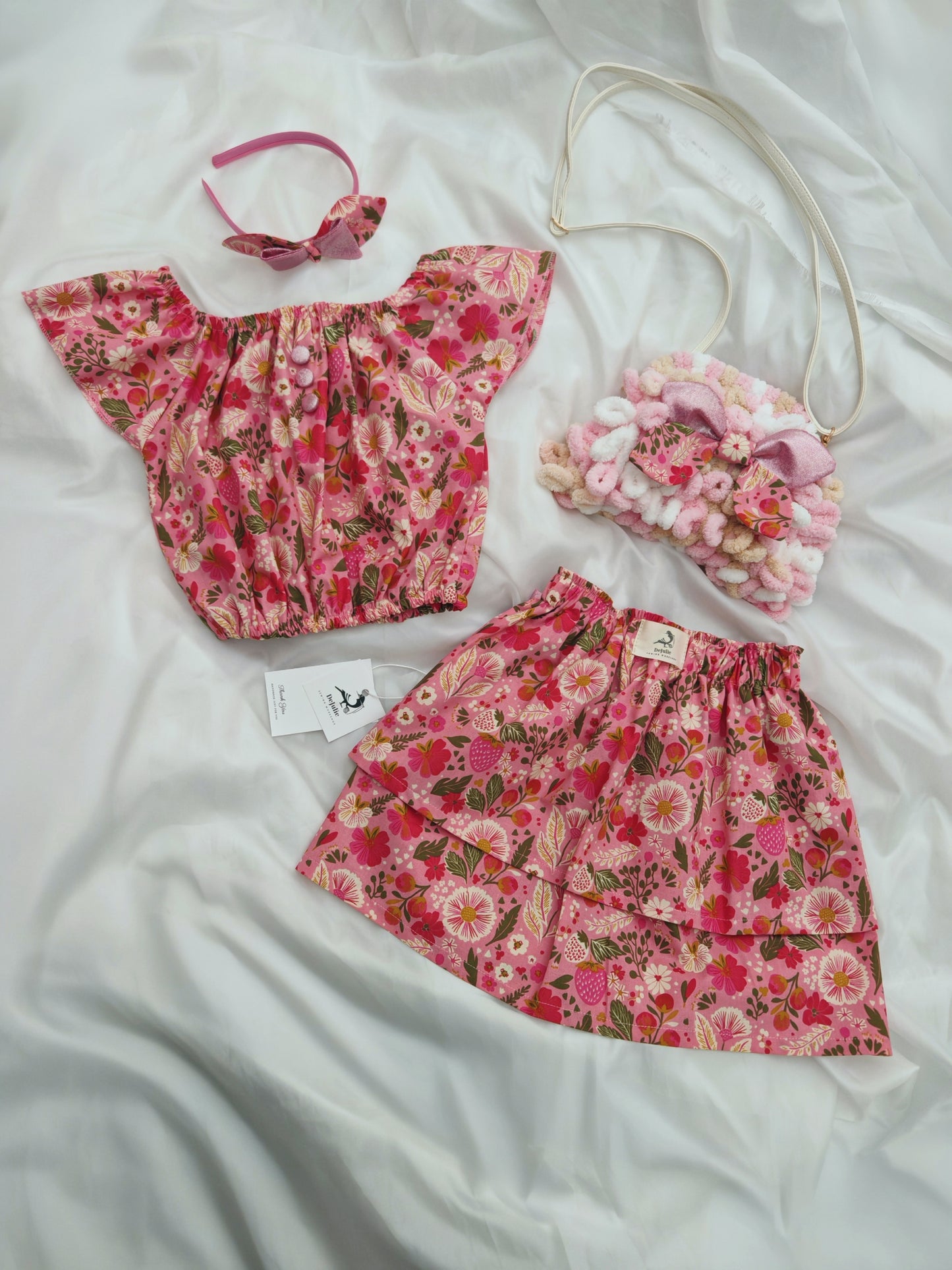 Pink & Mint Garden Princess- skirt Sets