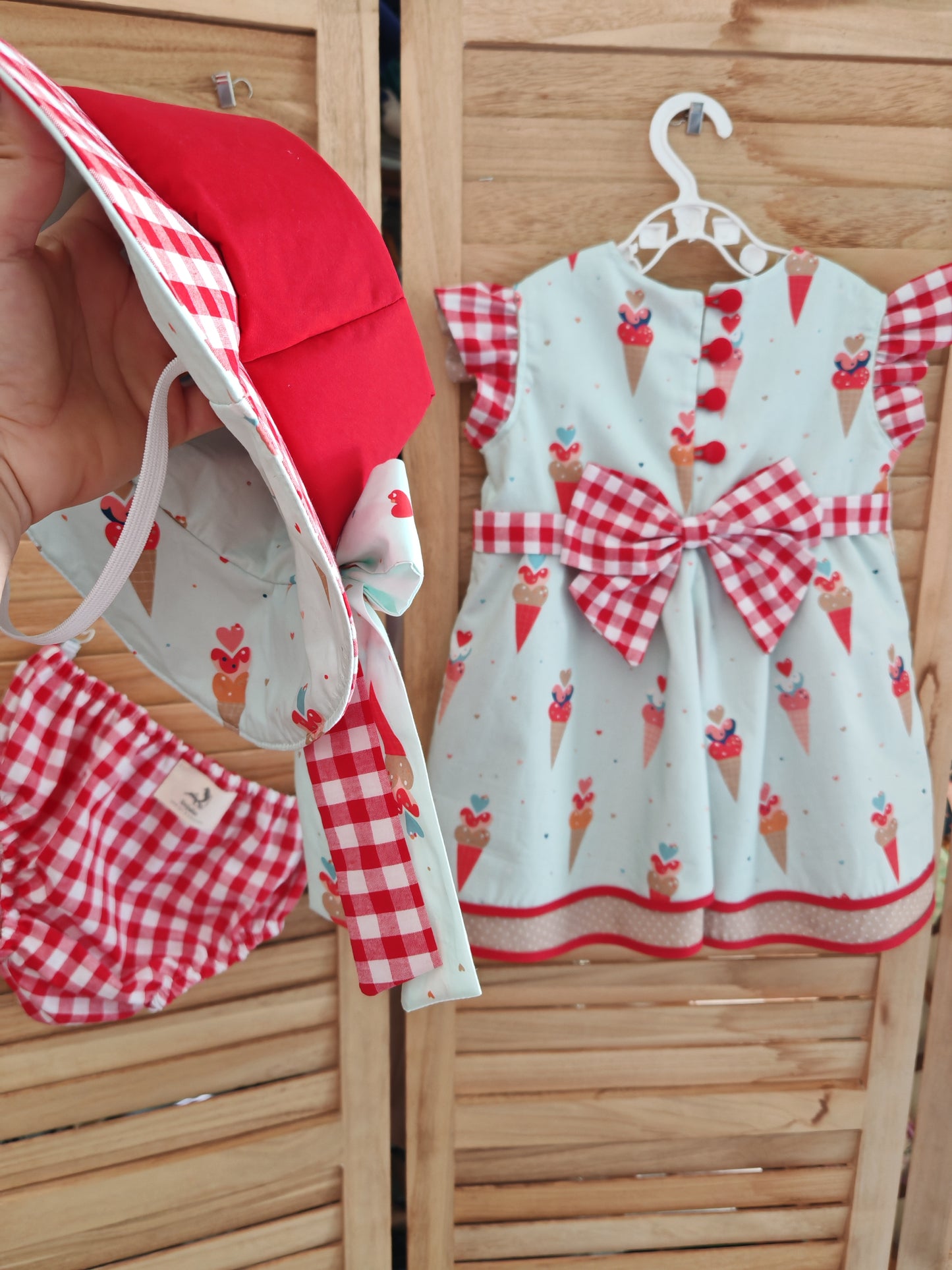 Cherry Ice Cream -Dress Set