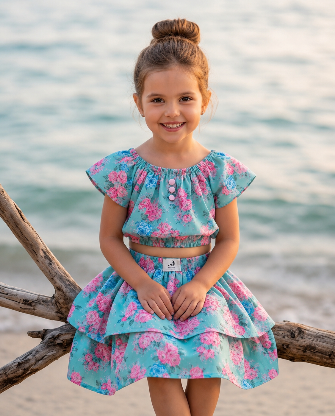 Pink & Mint Garden Princess- skirt Sets