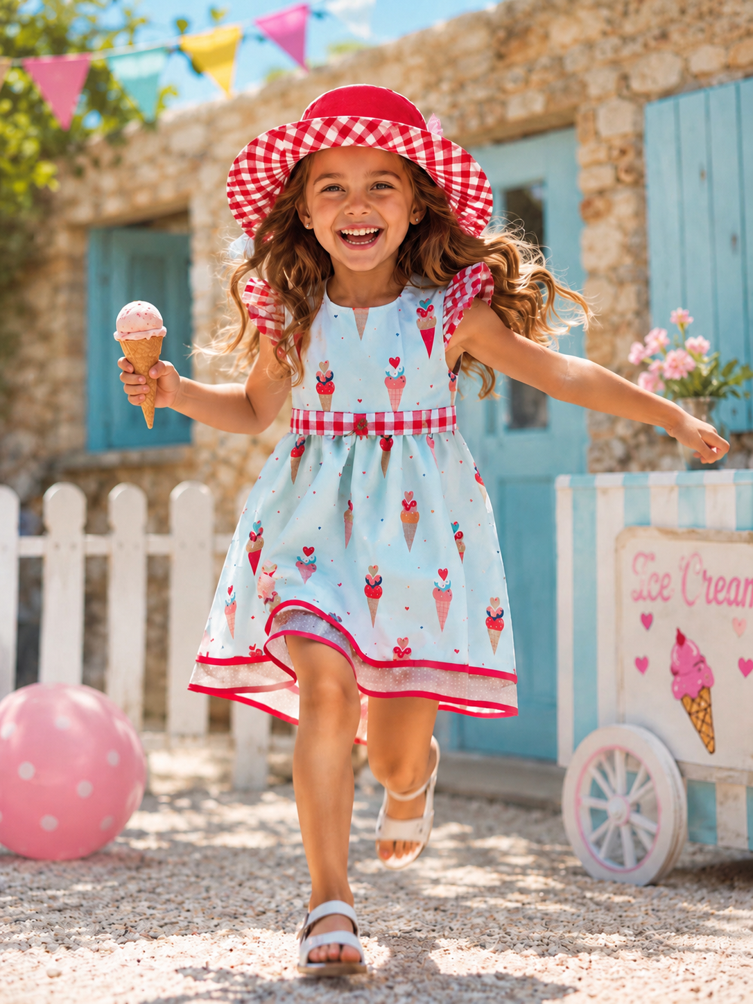 Cherry Ice Cream -Dress Set