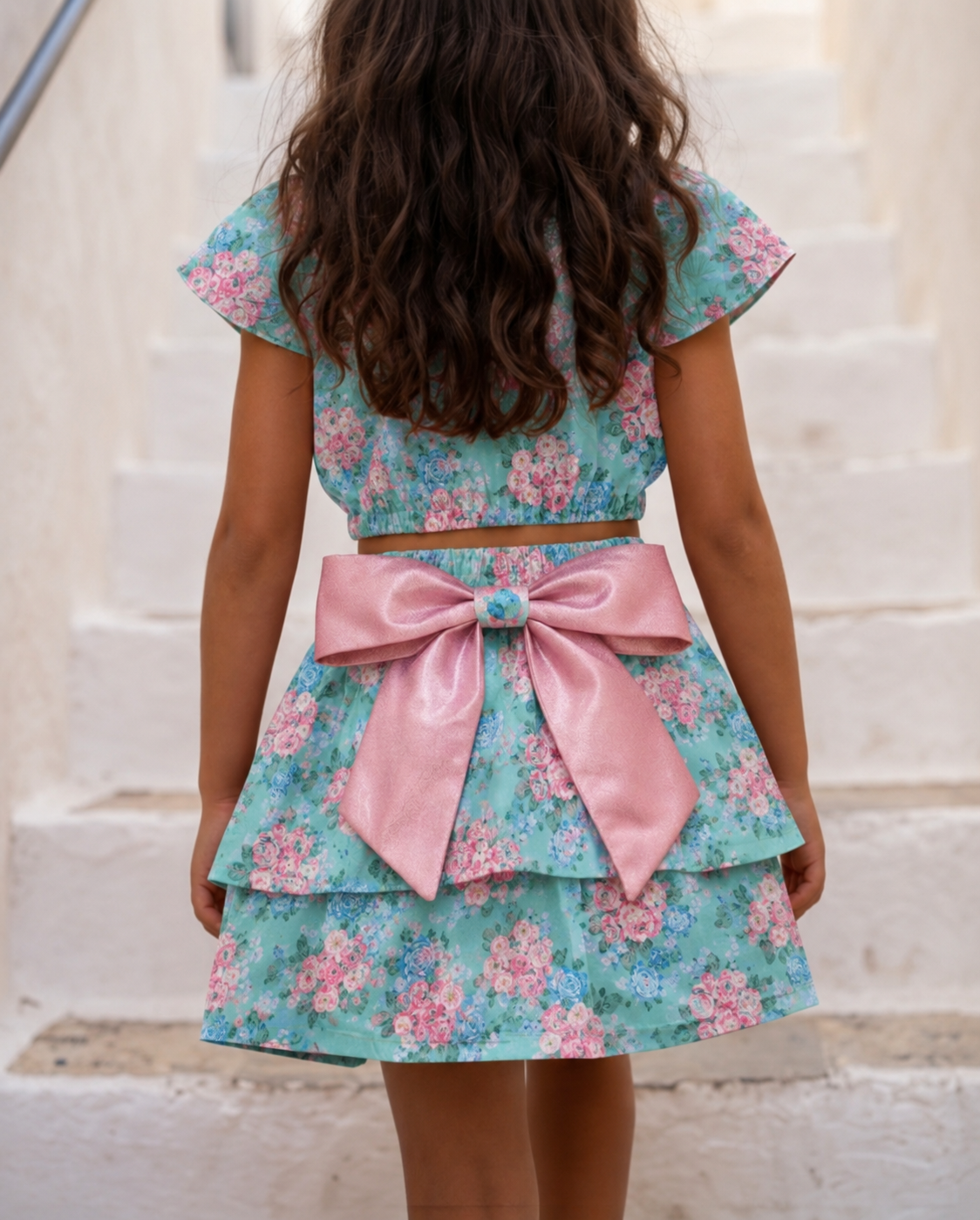 Pink & Mint Garden Princess- skirt Sets
