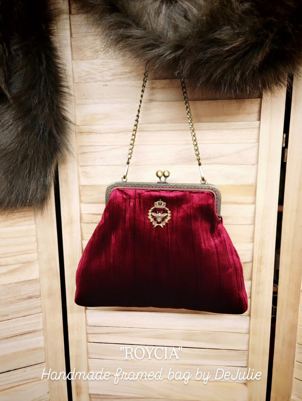 ROYCIA  clutch bag - βελούδινη βραδινή
